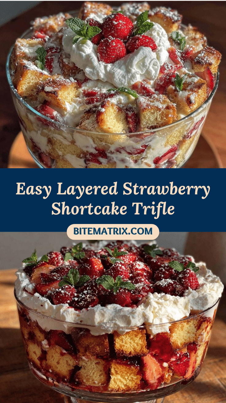easy layered strawberry shortcake trifle recipe