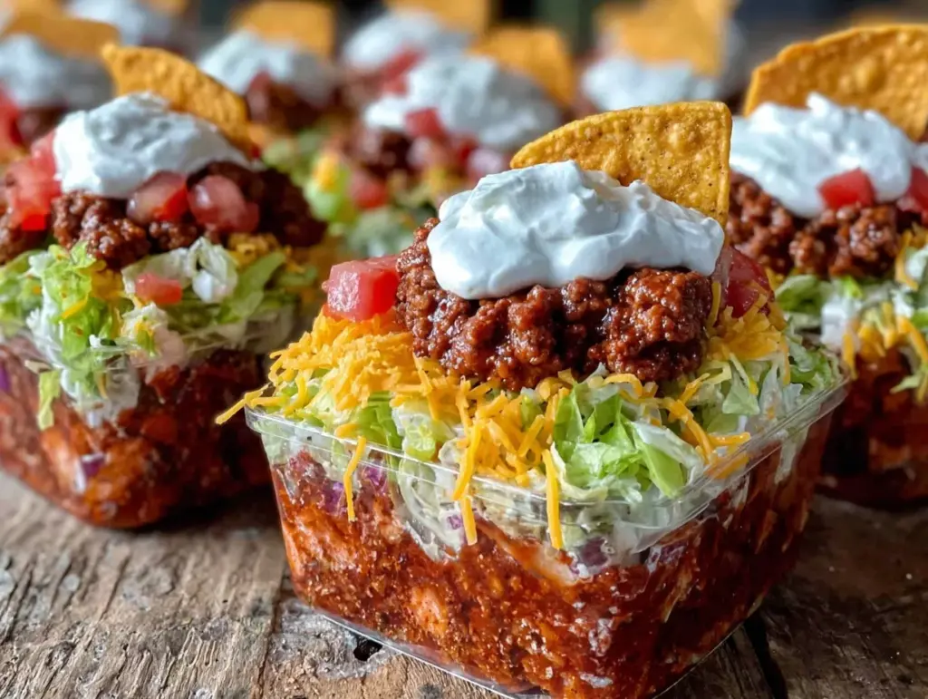 easy make-ahead walking taco bar - featured image