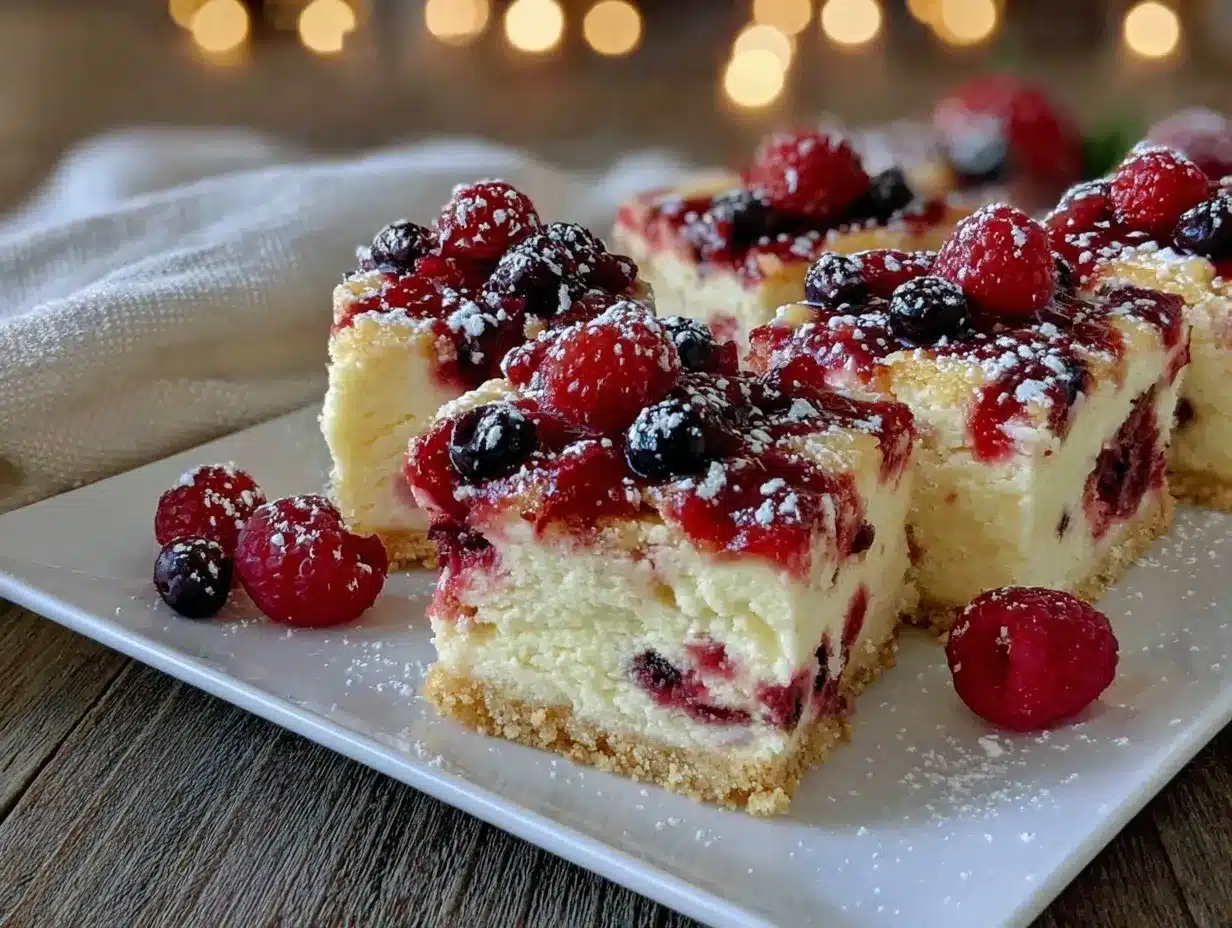 flag berry cheesecake bars preparation steps