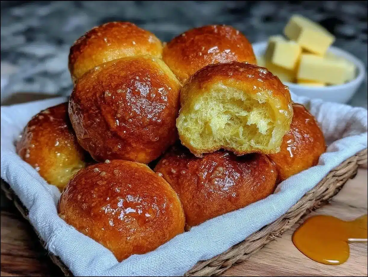 fluffy honey butter dinner rolls preparation steps
