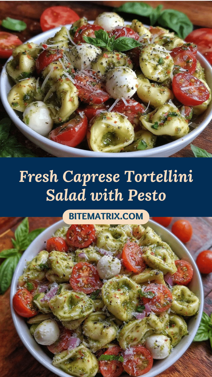 fresh caprese tortellini salad with pesto recipe