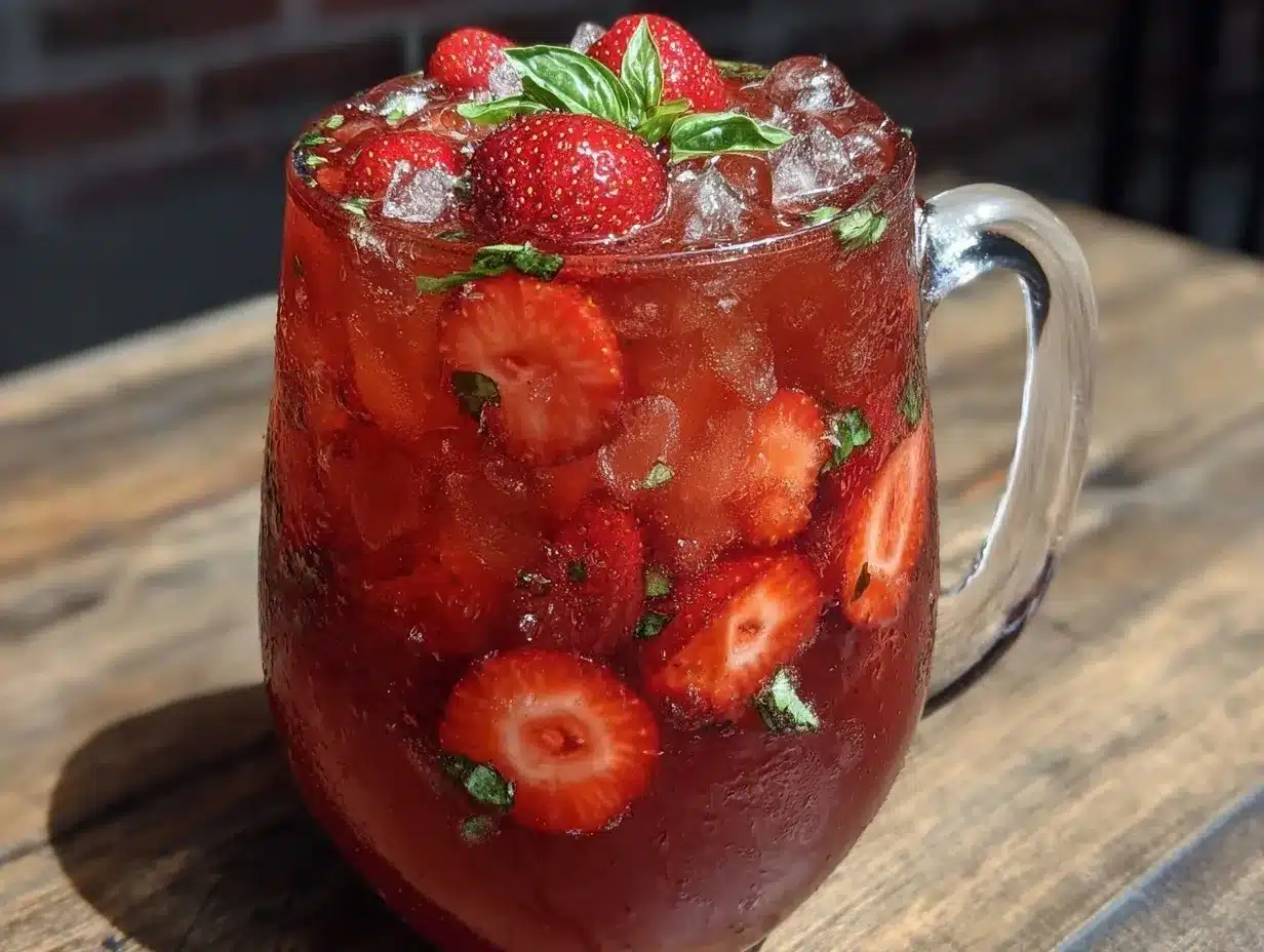 fresh strawberry basil lemonade preparation steps