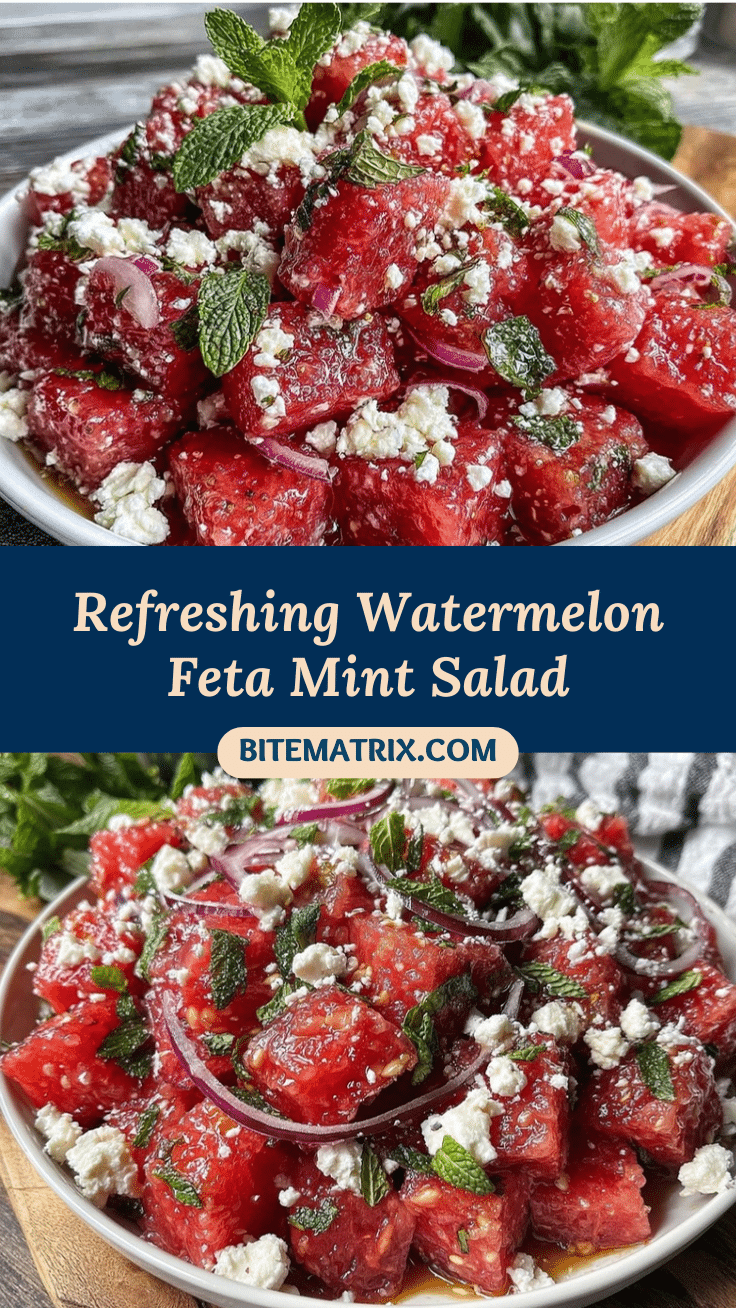 fresh watermelon feta mint salad recipe