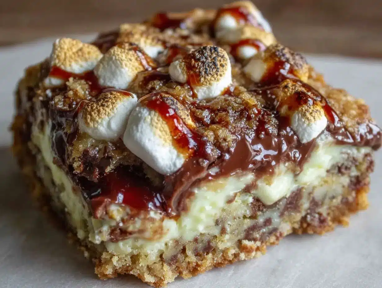 gooey s’mores cookie bars preparation steps