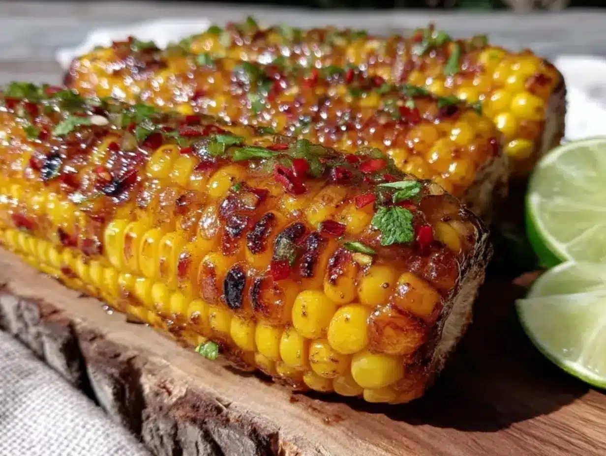 grilled corn on the cob with chili lime butter preparation steps