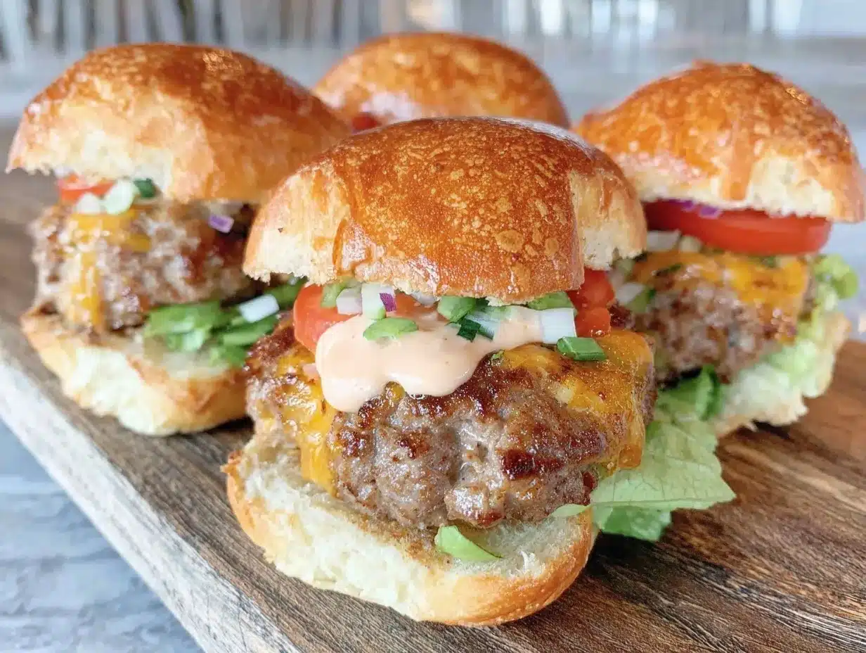 juicy classic burger sliders with secret sauce preparation steps