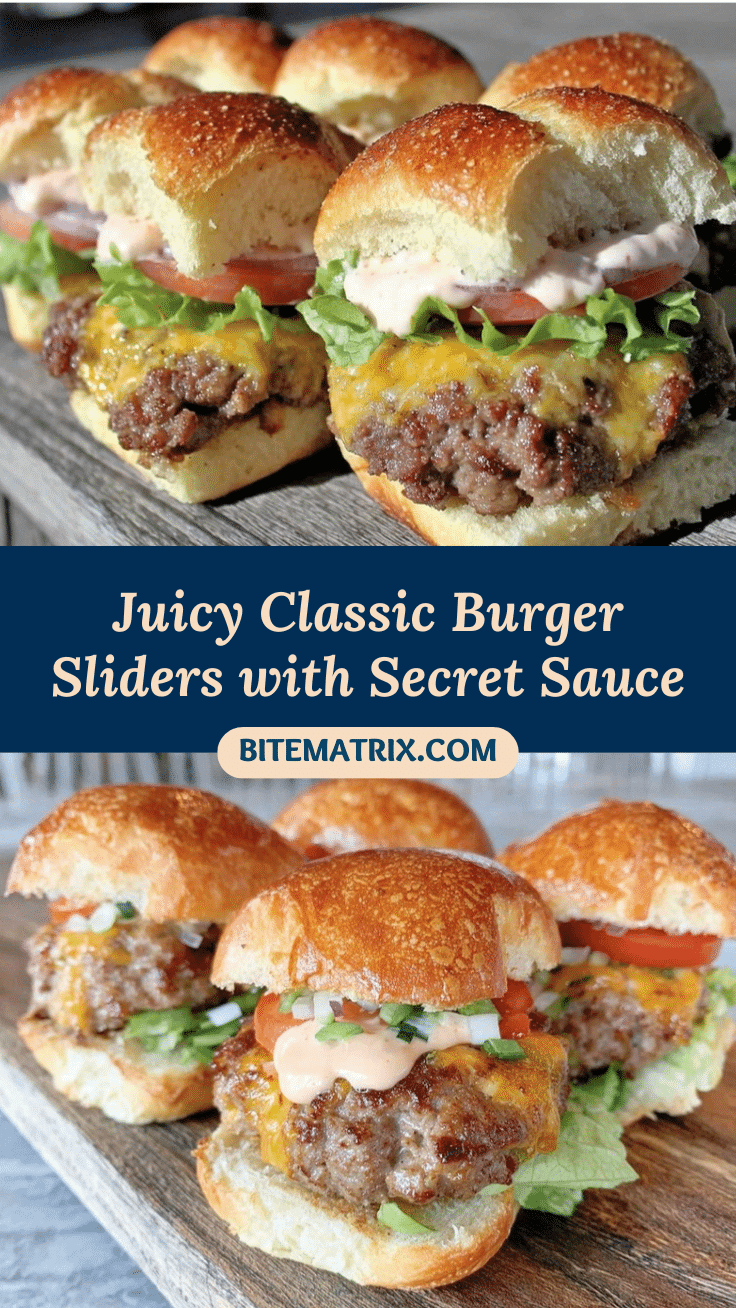 juicy classic burger sliders with secret sauce recipe