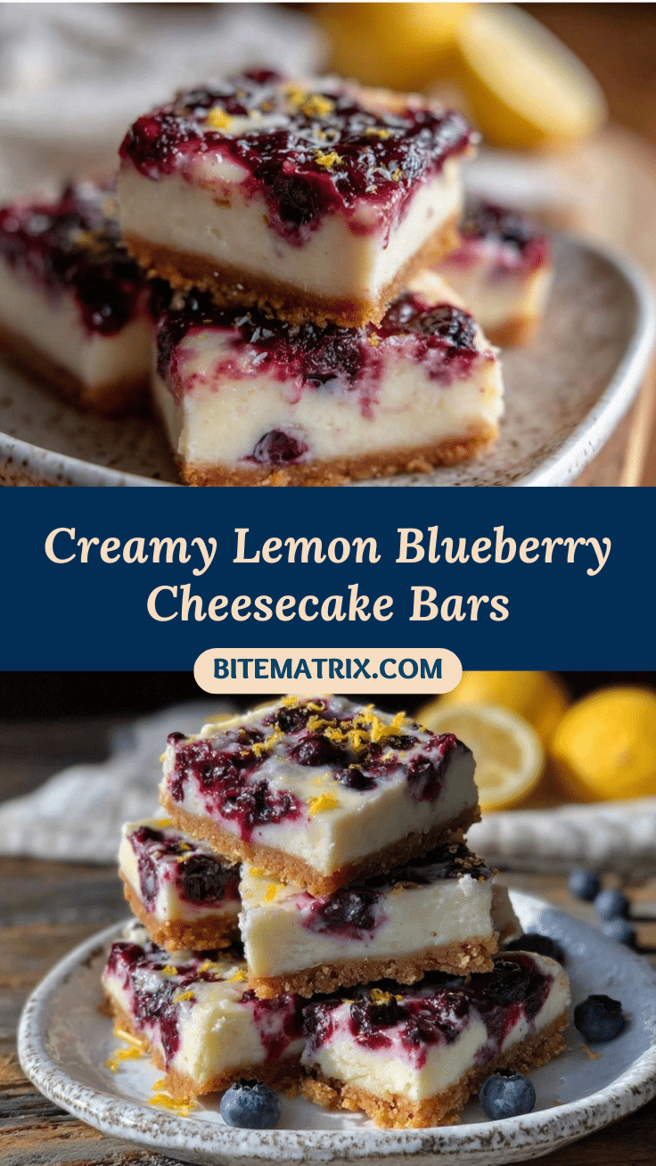 lemon blueberry cheesecake bars recipe