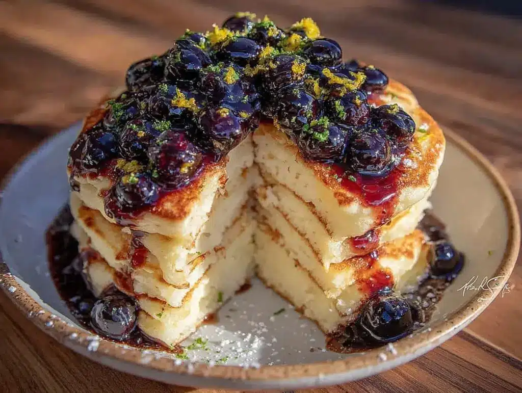 lemon ricotta pancakes - featured image