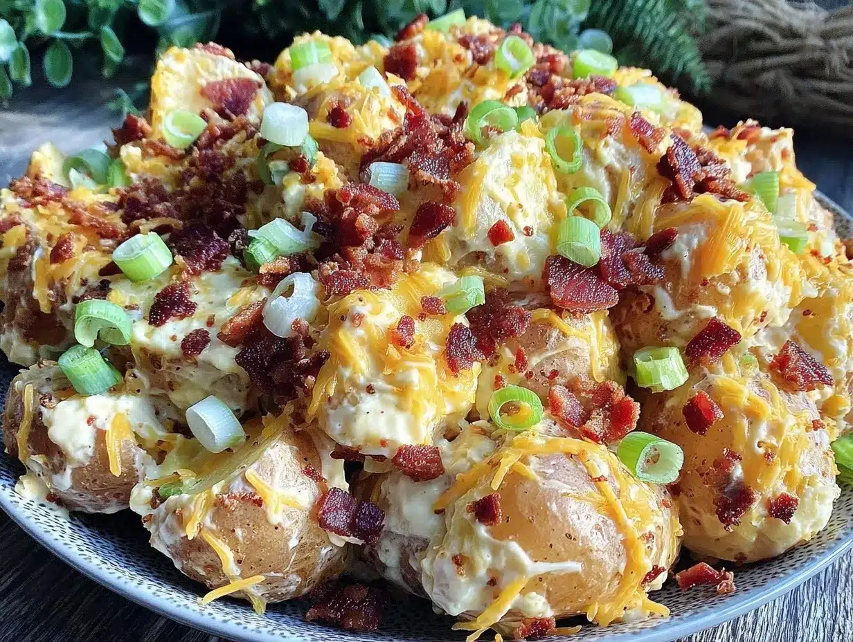loaded baked potato salad preparation steps
