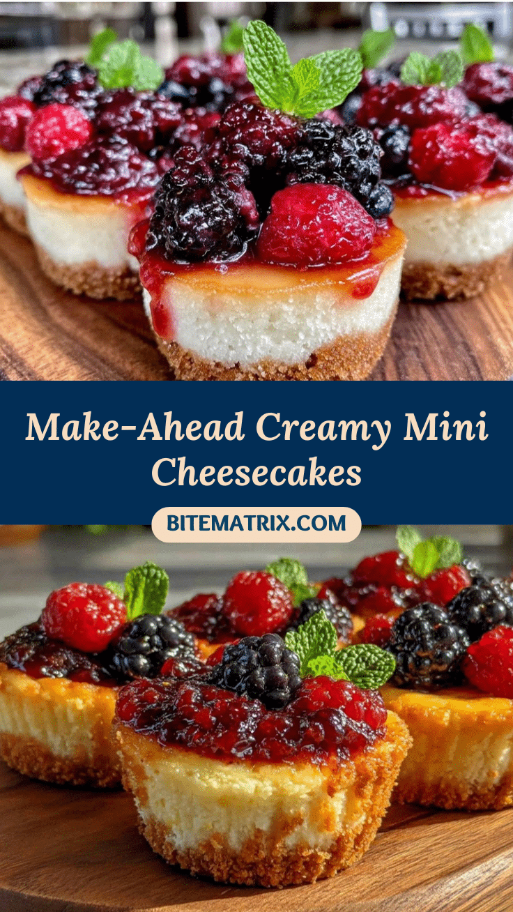 make-ahead mini cheesecakes recipe