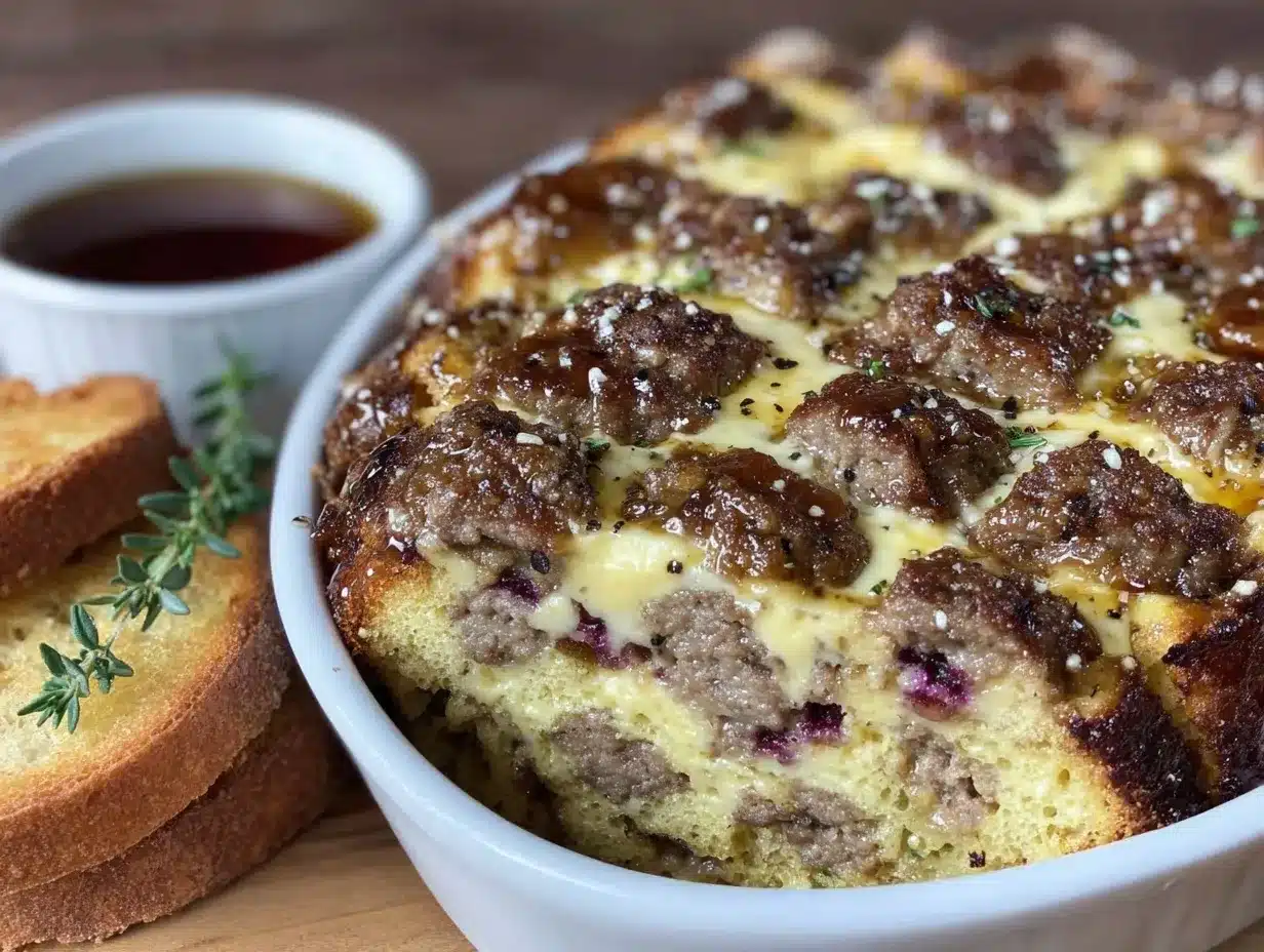 maple sausage breakfast casserole preparation steps