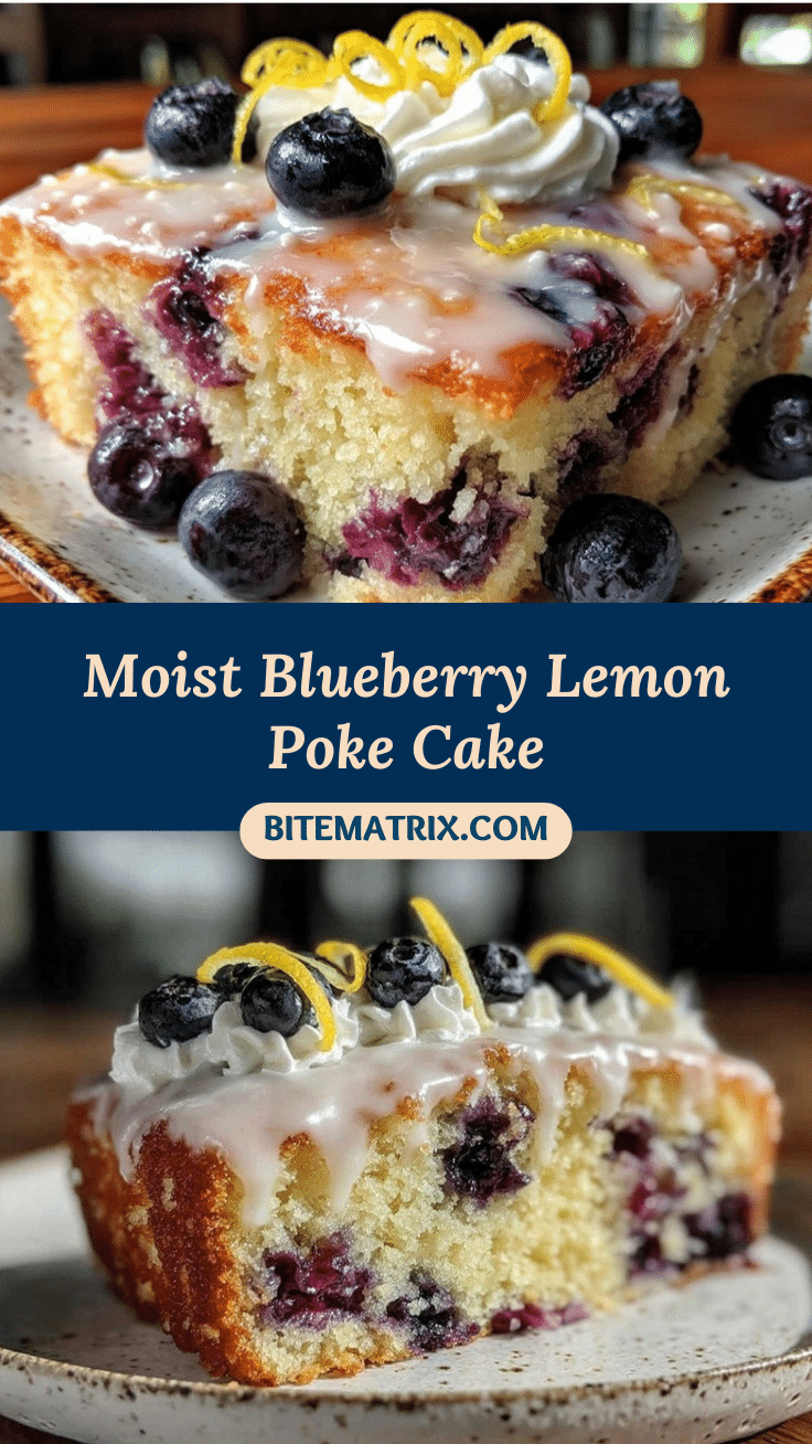 moist blueberry lemon poke cake recipe