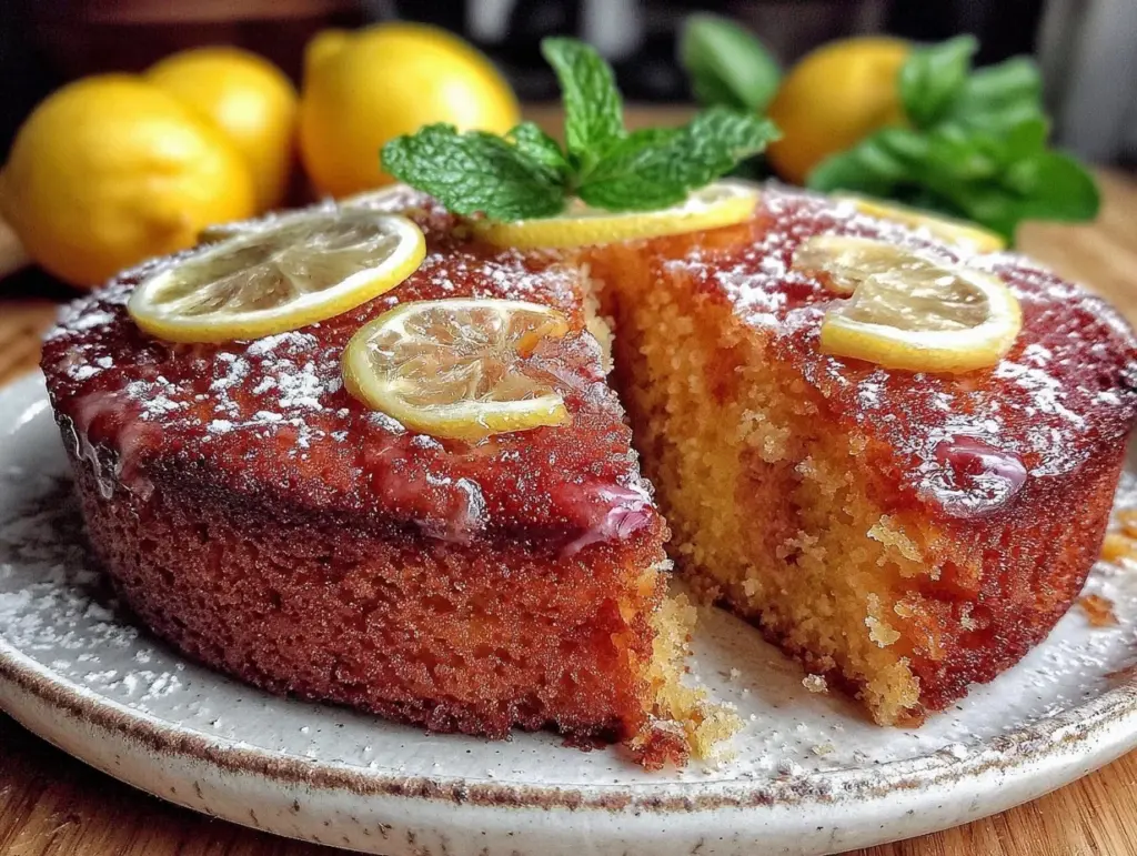 moist gluten-free almond flour lemon cake - featured image