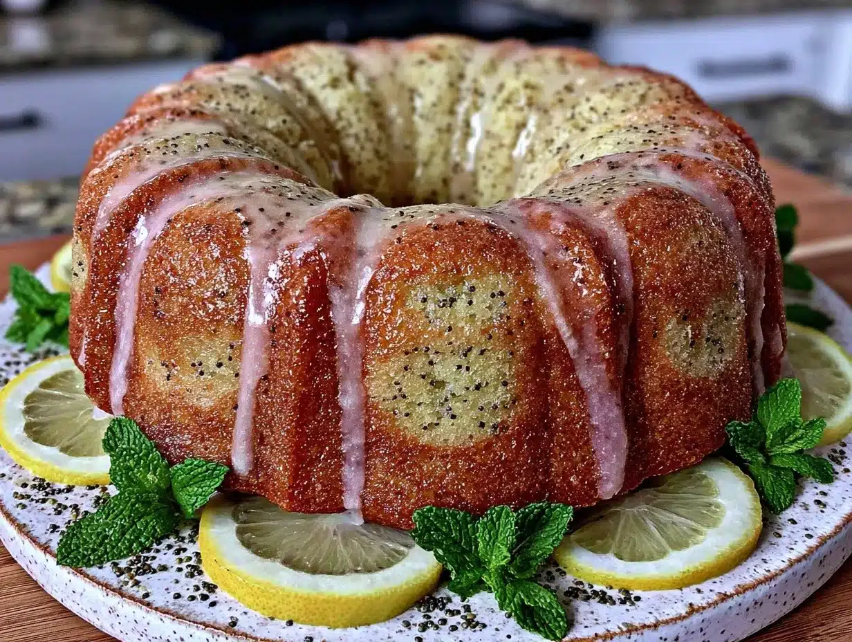 moist lemon poppyseed bundt cake preparation steps
