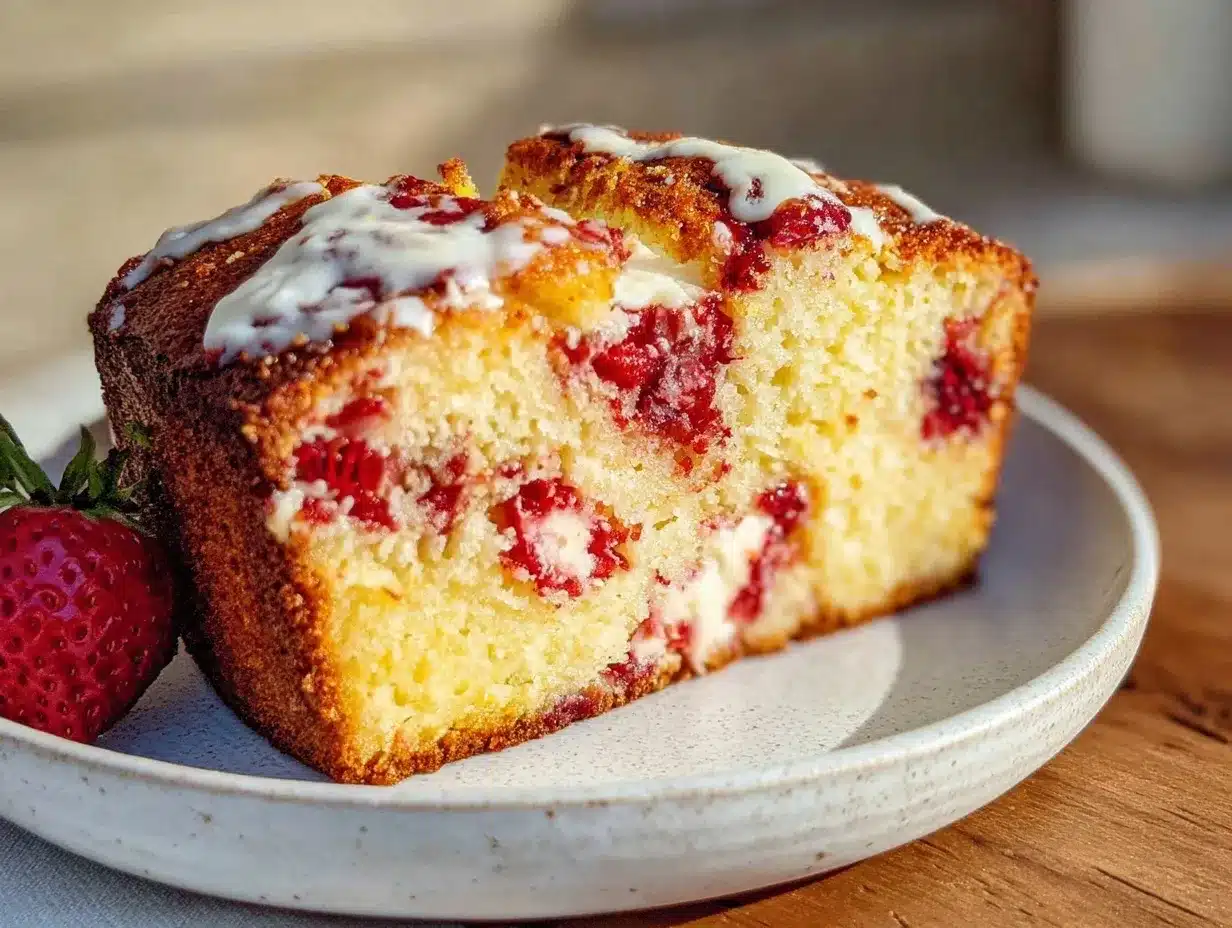 moist strawberry cream cheese pound cake preparation steps