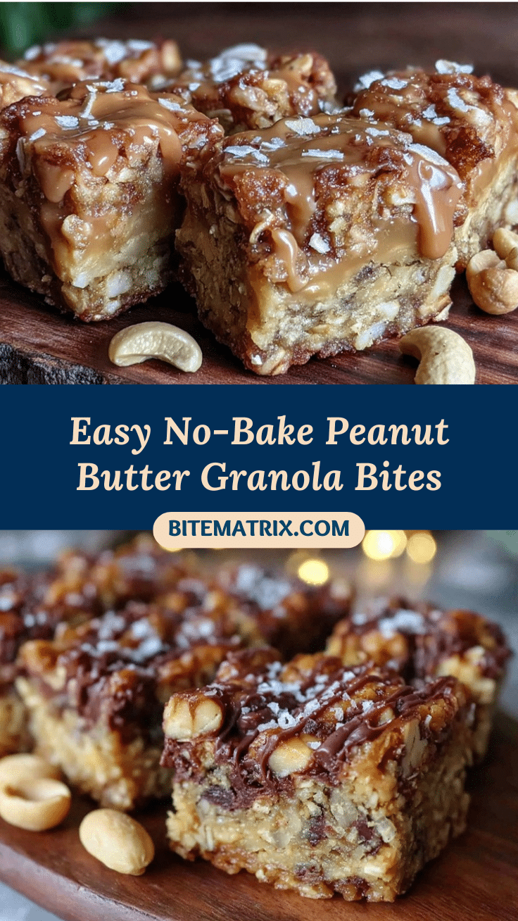 no bake peanut butter granola bar bites recipe