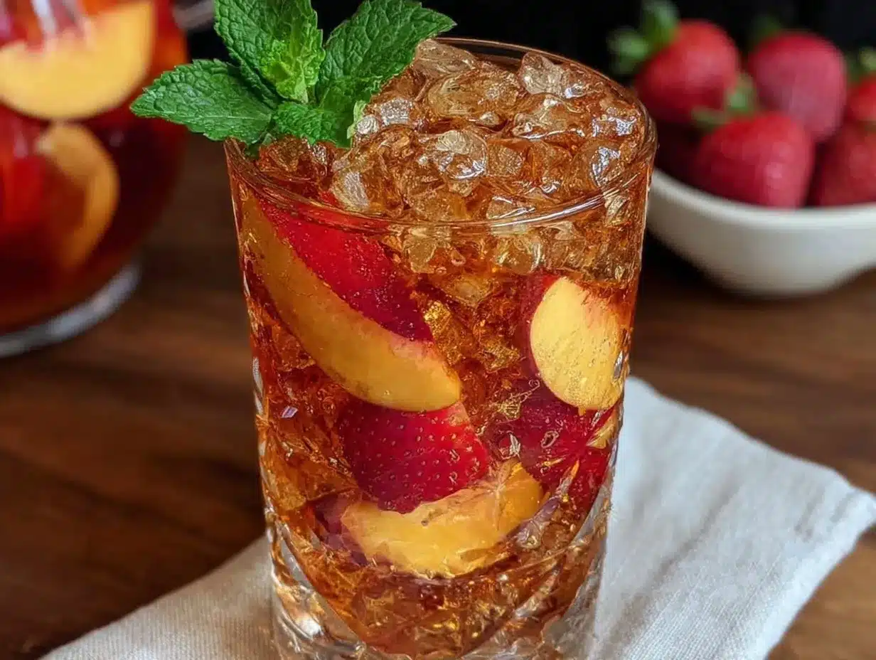 peach sweet tea sangria preparation steps