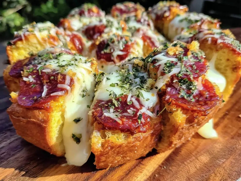 pepperoni pizza pull-apart bread - featured image