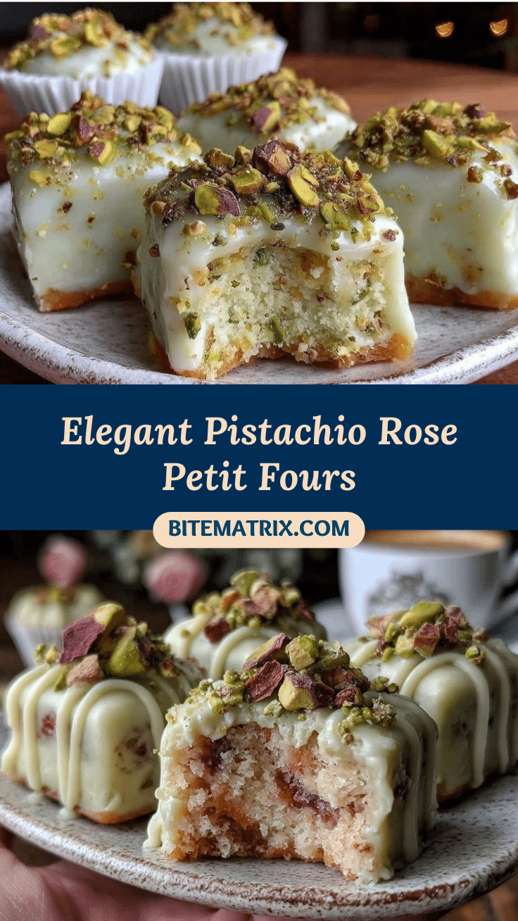 pistachio rose petit fours recipe