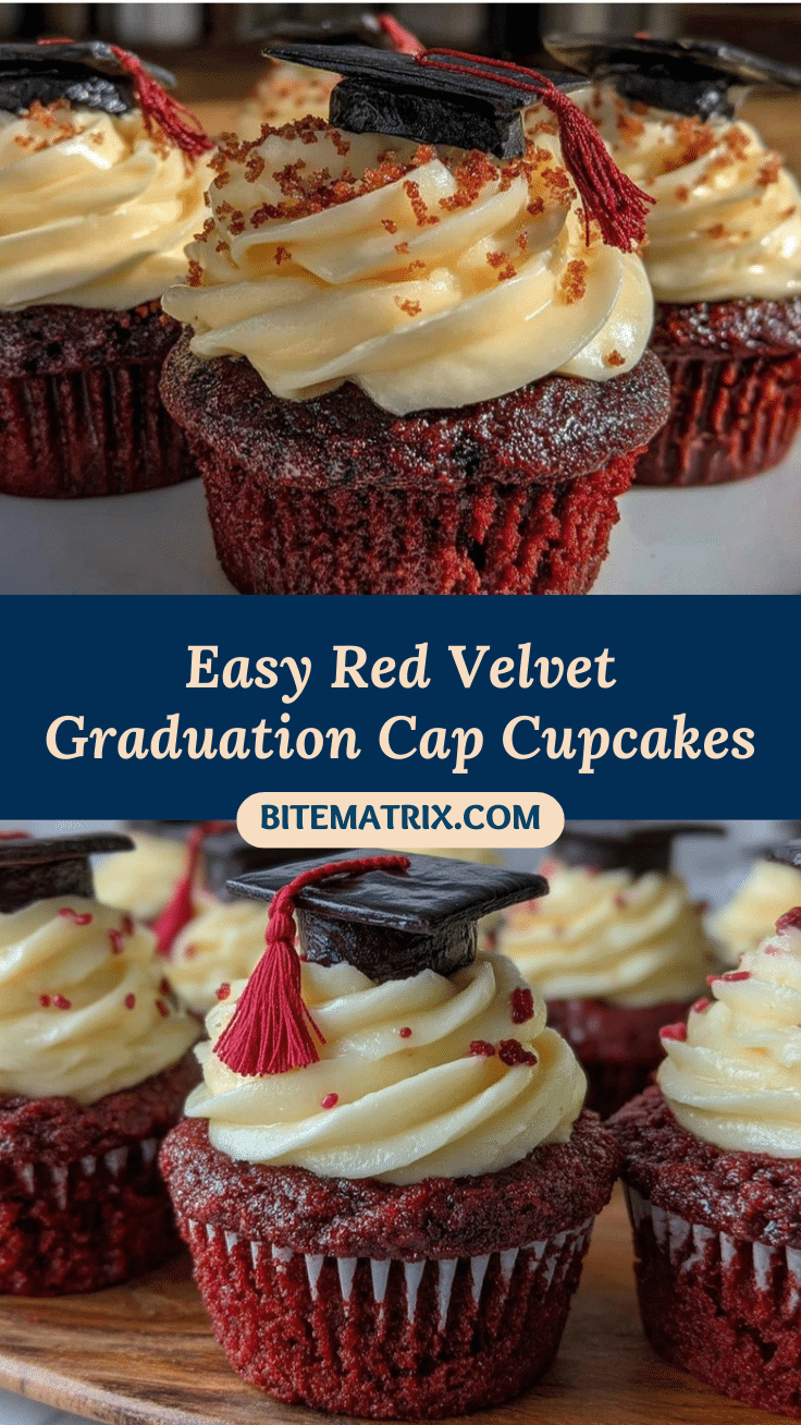 red velvet graduation cap cupcakes recipe