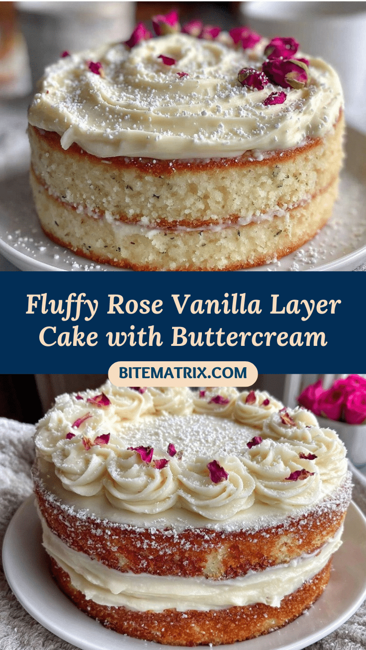 rose vanilla layer cake recipe