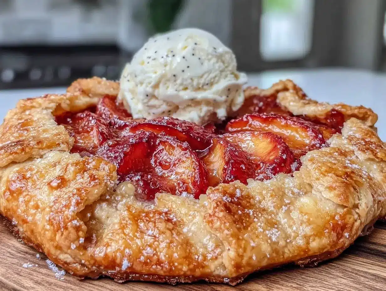 rustic peach galette preparation steps