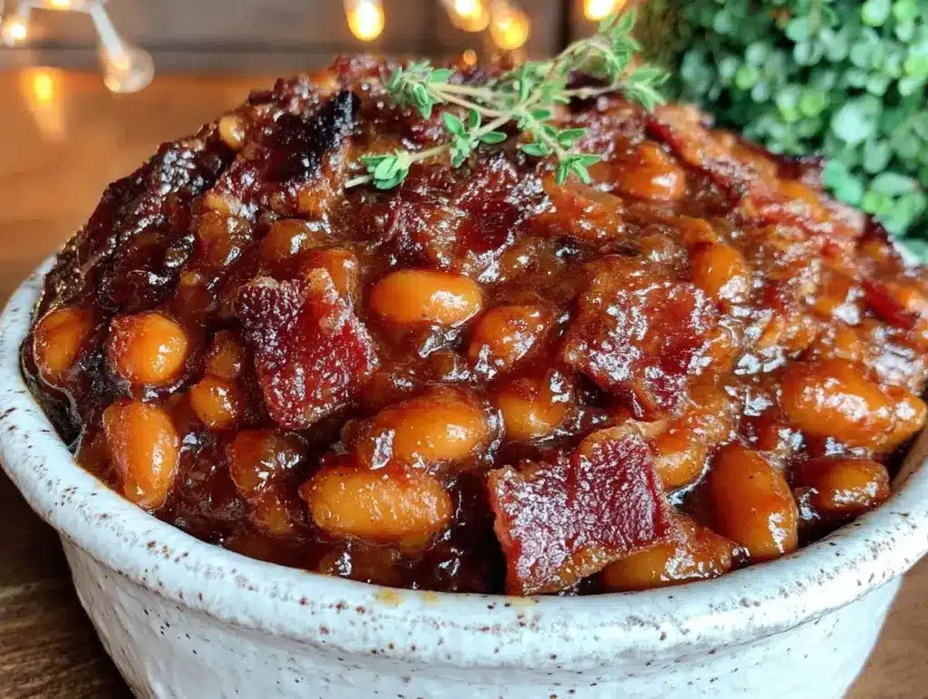 savory baked beans - featured image