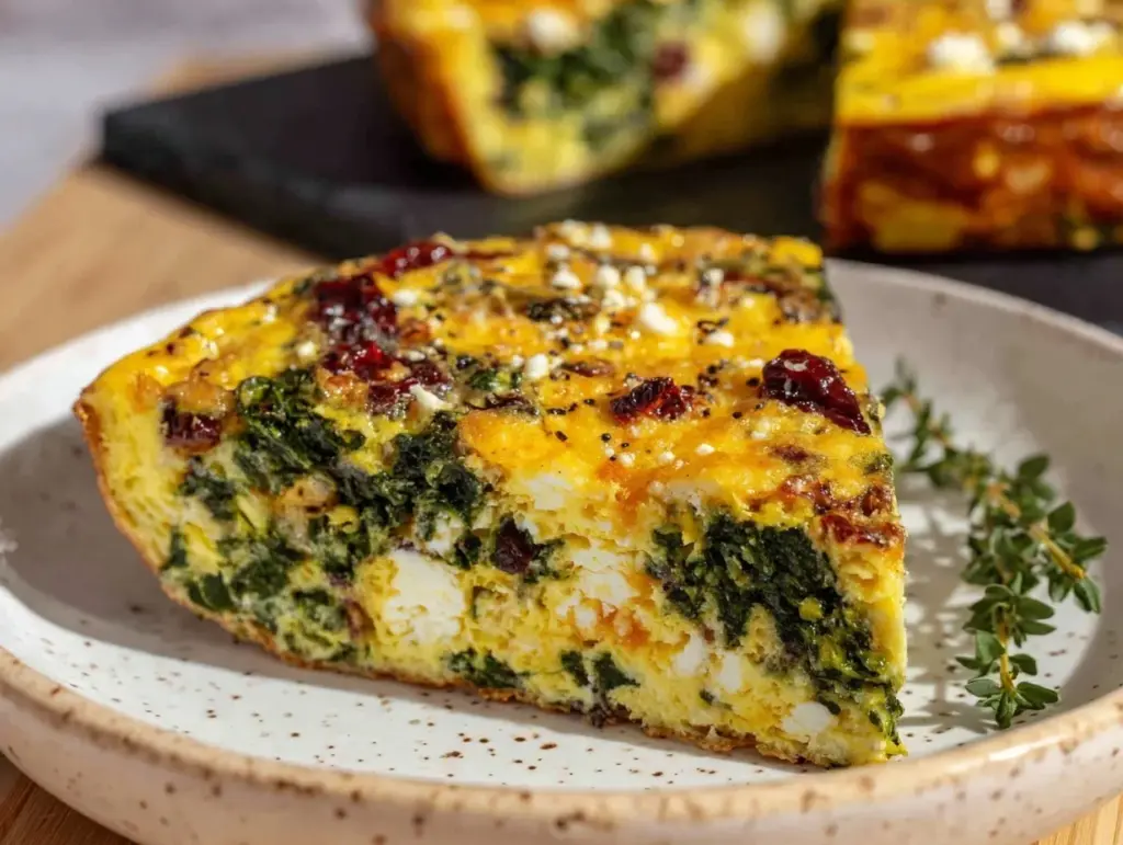 spinach and feta frittata - featured image