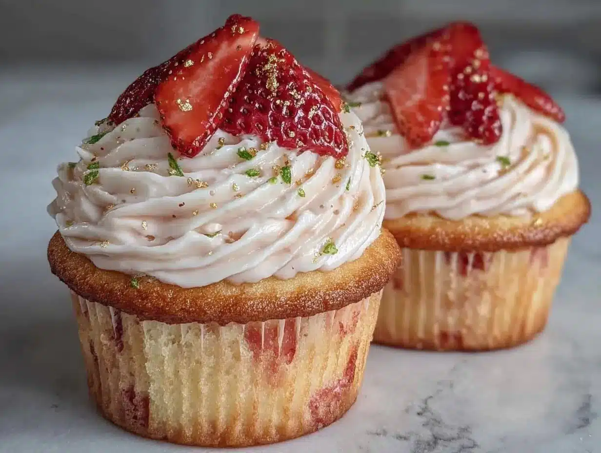 strawberry champagne cupcakes preparation steps