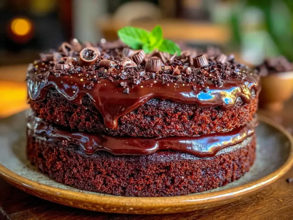 three-layer chocolate celebration cake - featured image