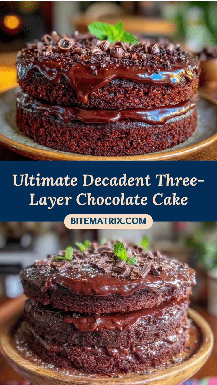 three-layer chocolate celebration cake recipe