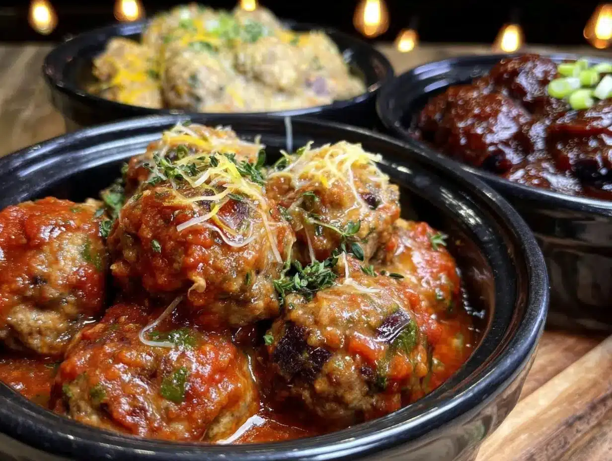 triple crockpot meatball bar preparation steps