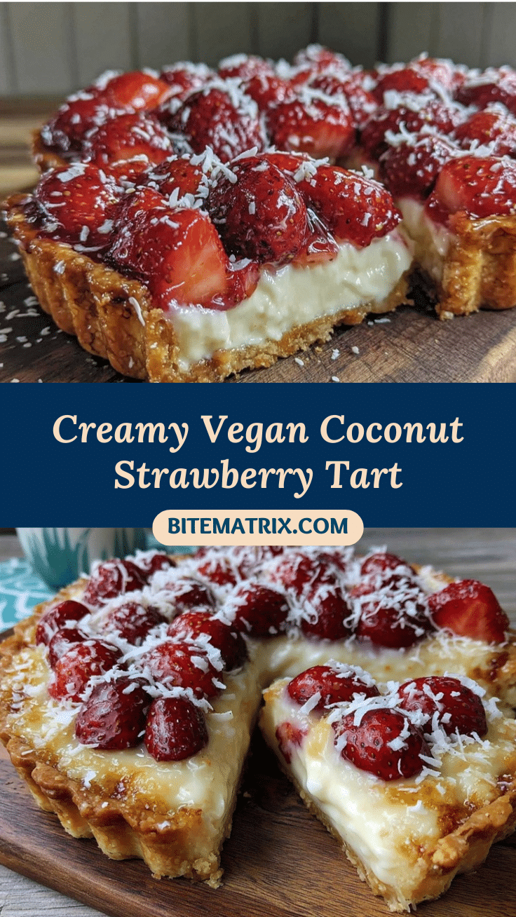 vegan coconut cream strawberry tart recipe