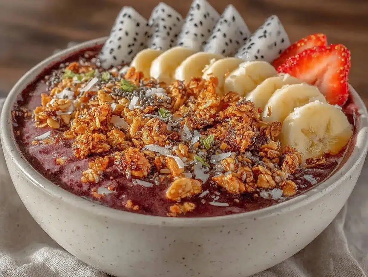 açaí smoothie bowl preparation steps