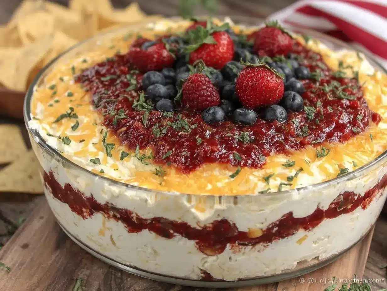 american flag dip preparation steps