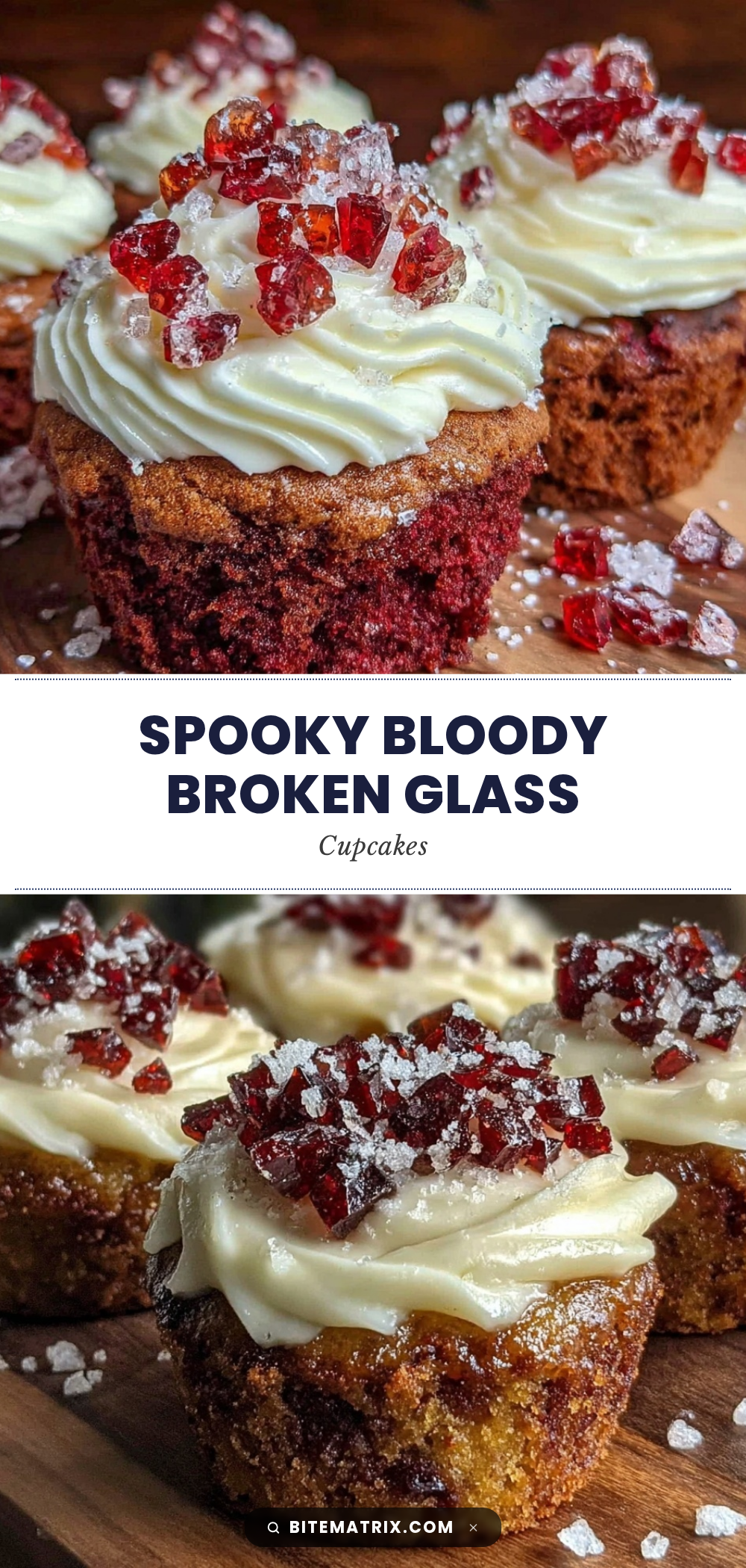 bloody broken glass cupcakes recipe