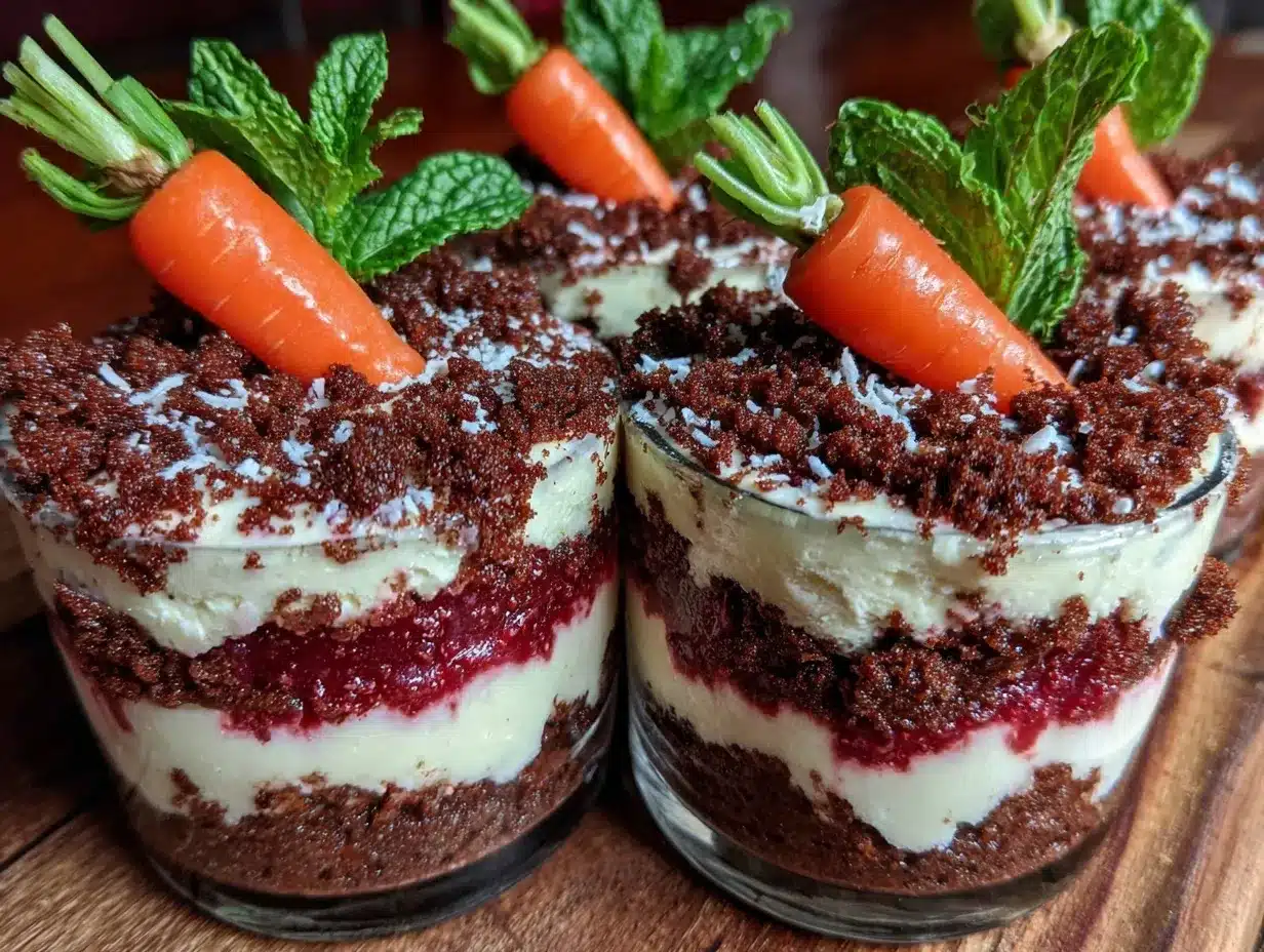 carrot patch dirt cups recipe preparation steps