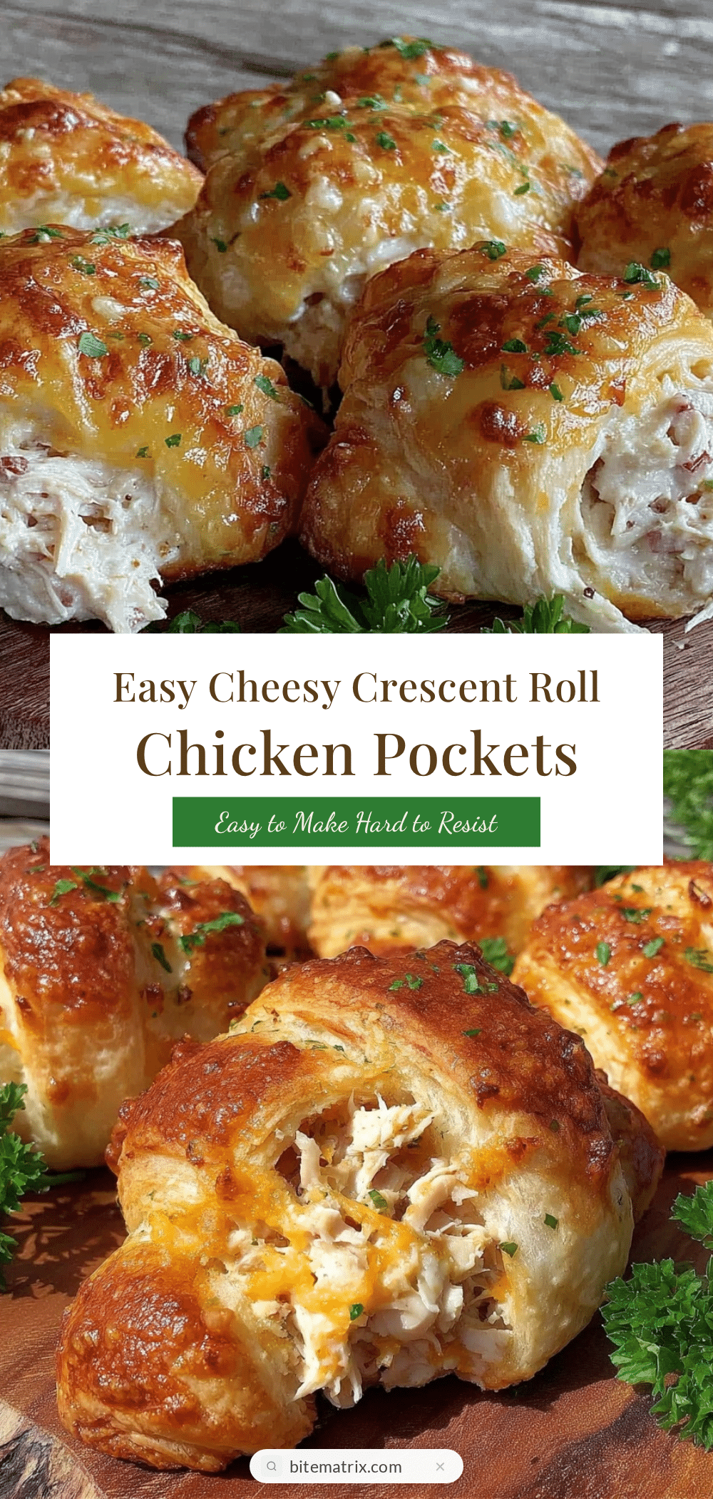 cheesy crescent roll chicken pockets recipe