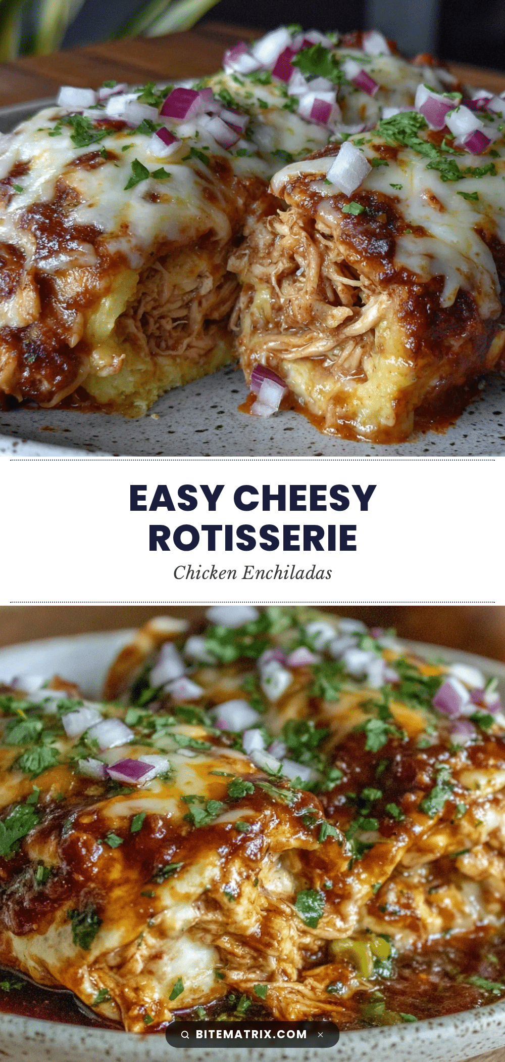 cheesy rotisserie chicken enchiladas recipe