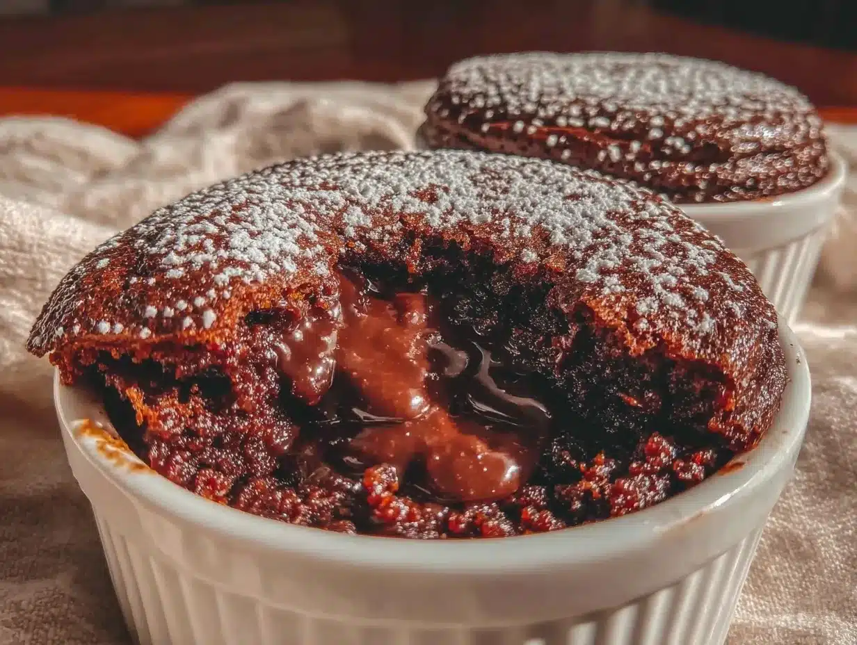 chocolate soufflé for two preparation steps