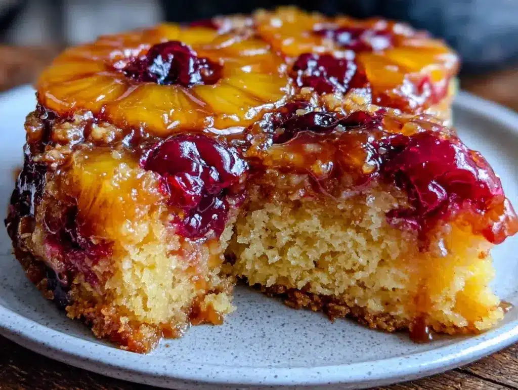 classic moist pineapple upside down cake - featured image