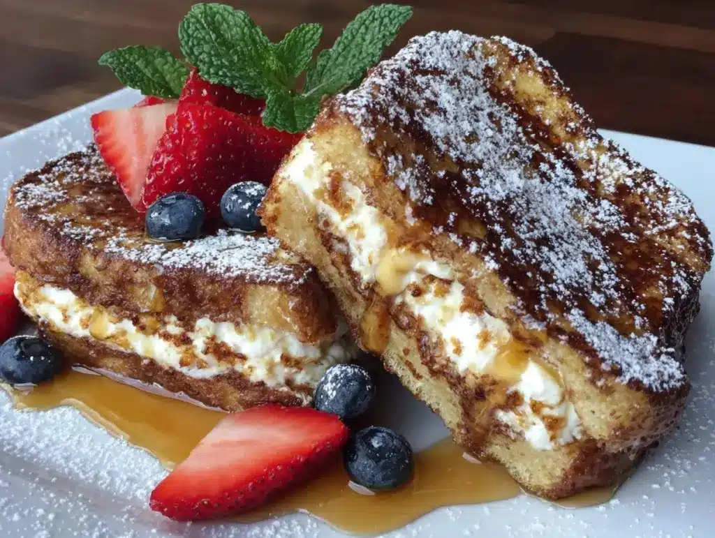 cream cheese stuffed french toast - featured image