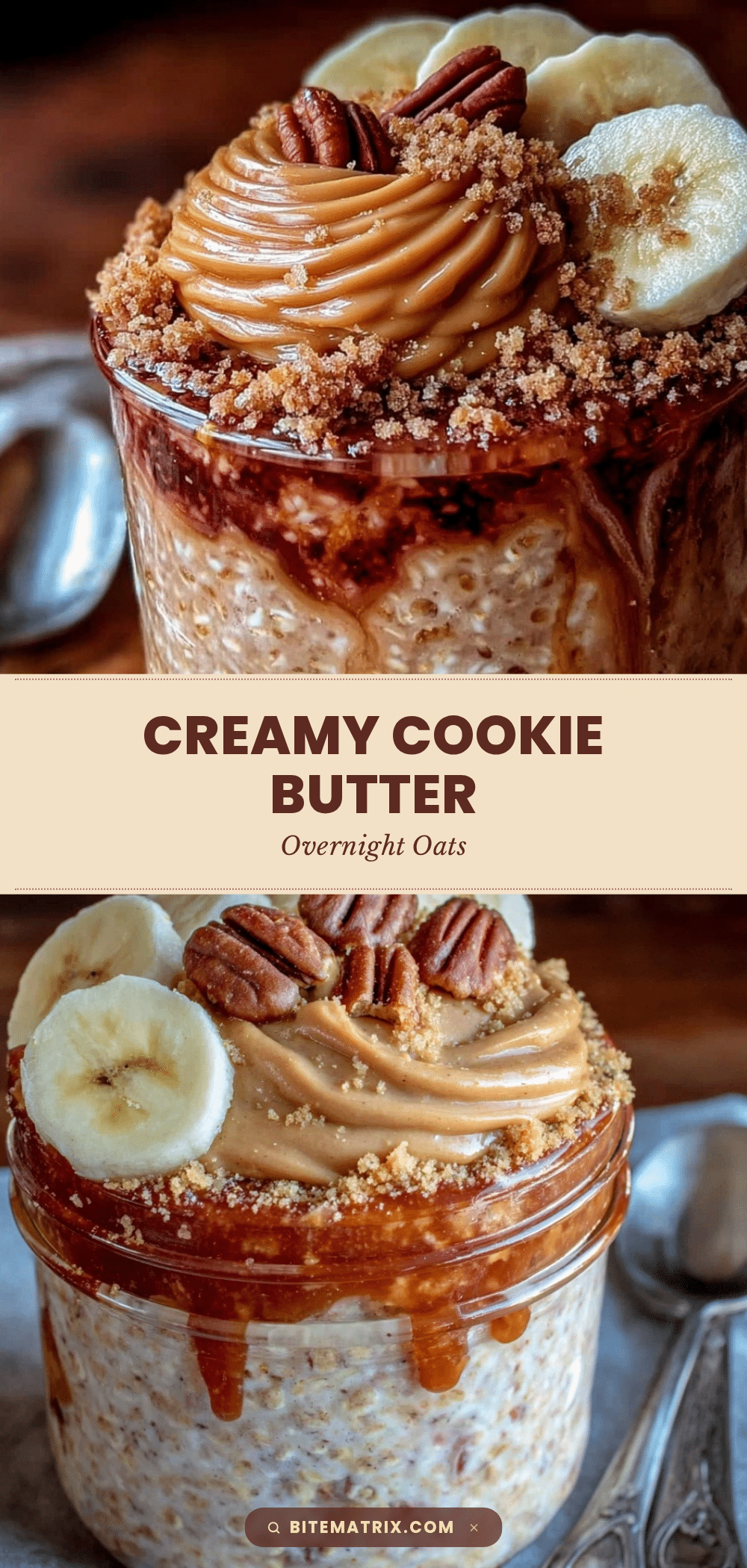 creamy cookie butter overnight oats recipe