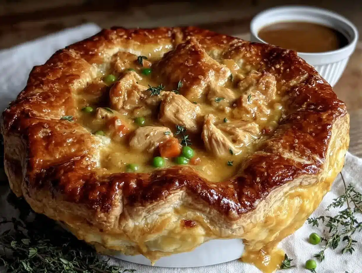 creamy rotisserie chicken pot pie preparation steps