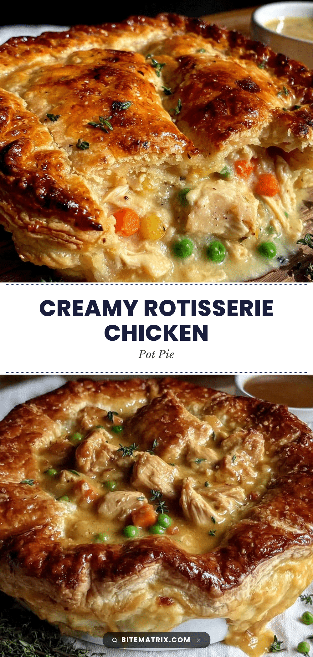 creamy rotisserie chicken pot pie recipe