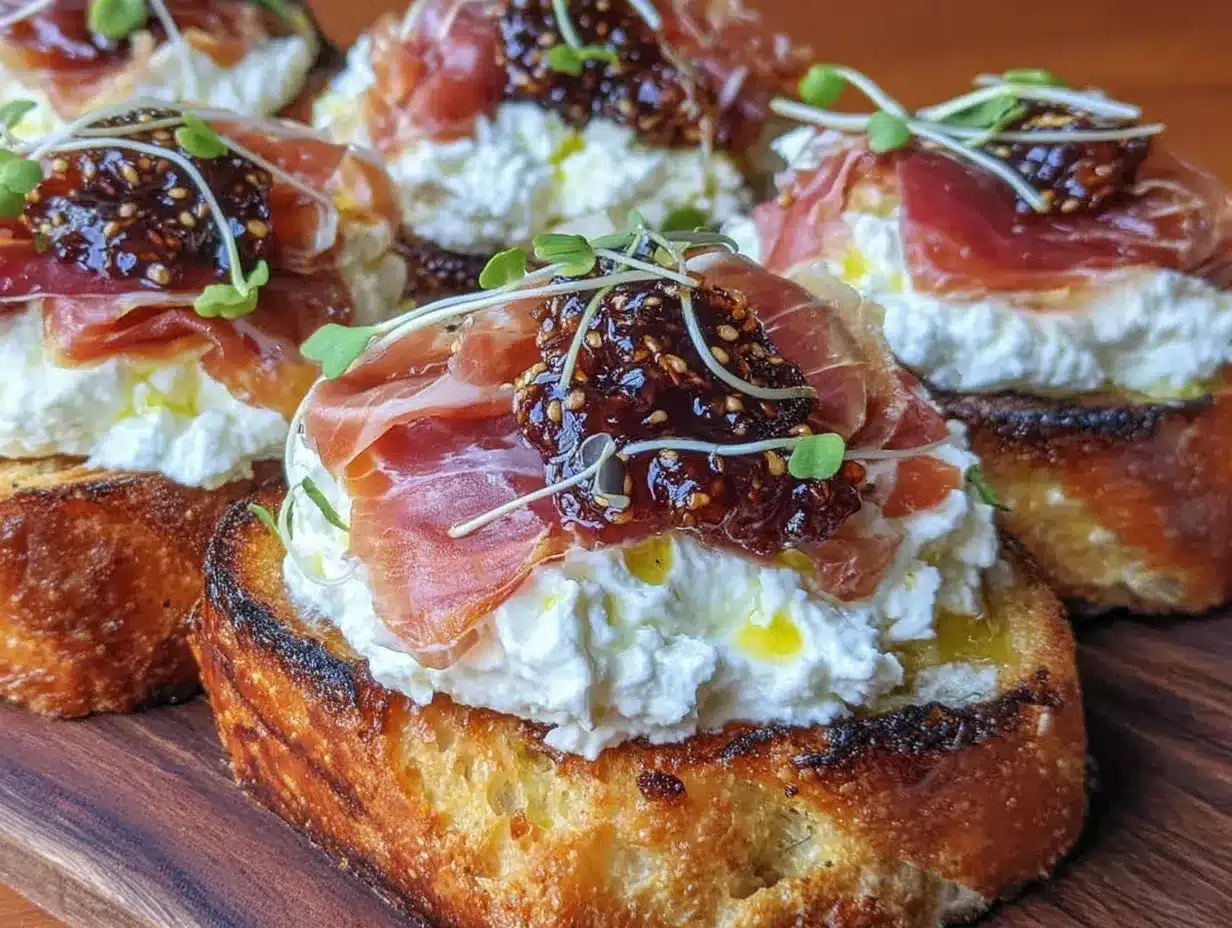 creamy whipped goat cheese bruschetta preparation steps