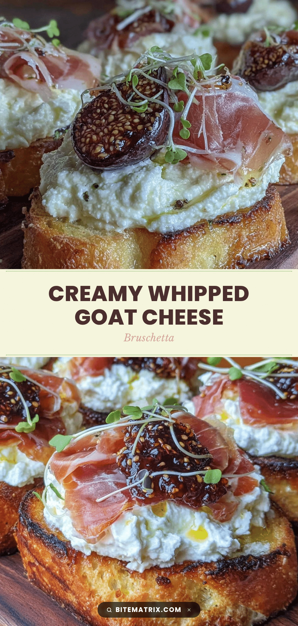 creamy whipped goat cheese bruschetta recipe