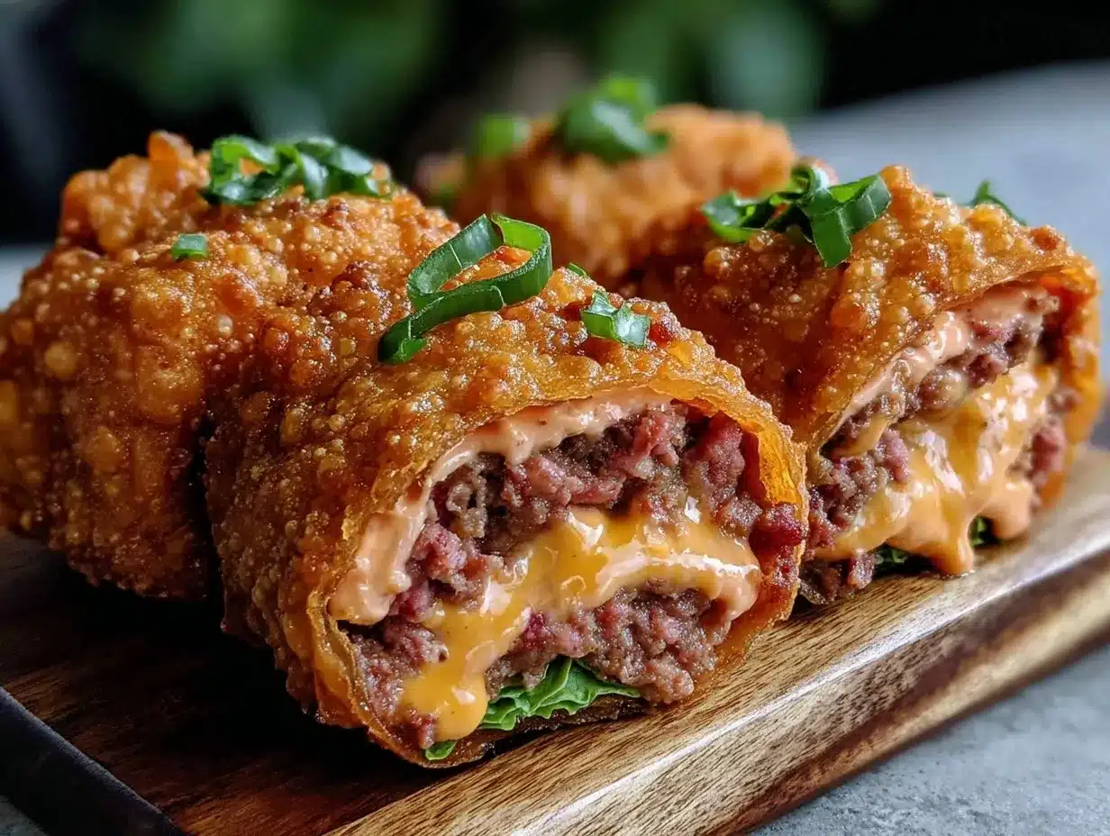 crispy big mac egg rolls preparation steps