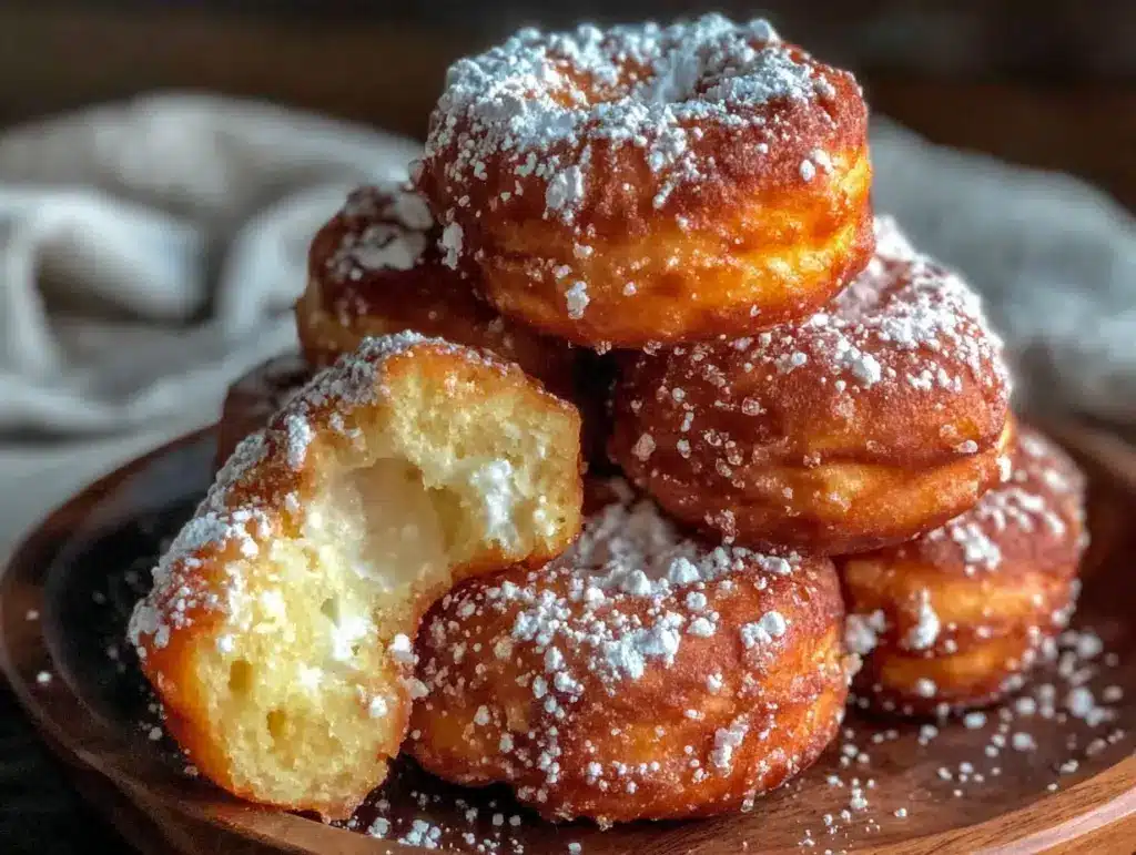 crispy biscuit dough donuts air fryer recipe - featured image